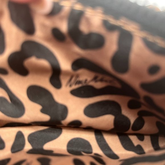 Nine West Brown & Black Crossbody Bag – Faux Ostrich Leather (Early 2000s) - Picture 10 of 11